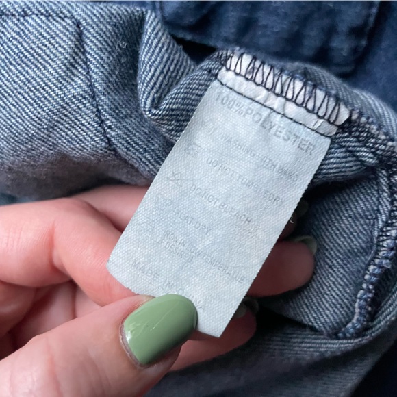 Denim Tie Closure Overcoat / Coverup - Picture 8 of 9